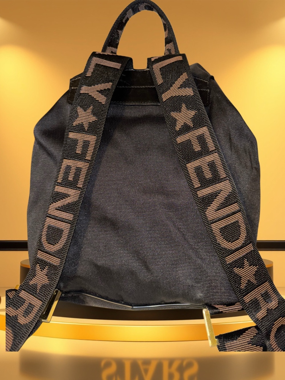 Fendi Black Nylon and Leather Logo-Trim Backpack with Pouch - Picture 3 of 10